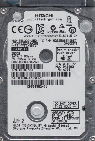 Hitachi HTS543225A7A381