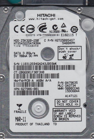 Hitachi HTS543225A7A384