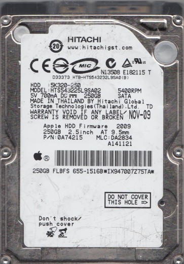 Hitachi HTS543225L9SA02