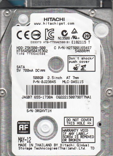 Hitachi HTS545050A7E362
