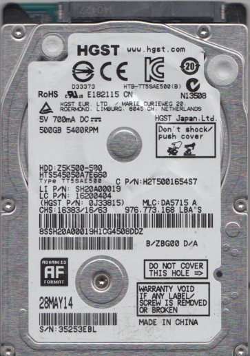 Hitachi HTS545050A7E660