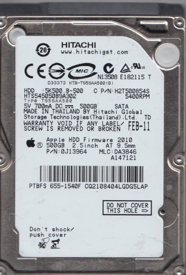 Hitachi HTS545050B9A302
