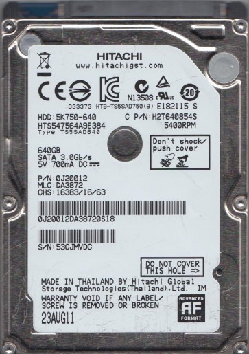 Hitachi HTS547564A9E384