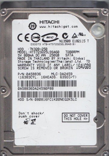 Hitachi HTS723225L9SA60
