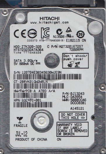 Hitachi HTS723232A7A364