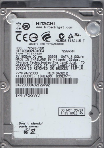 Hitachi HTS725032A9A364