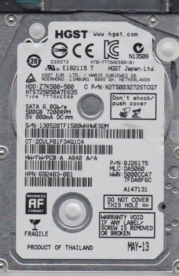 Hitachi HTS725050A7E635