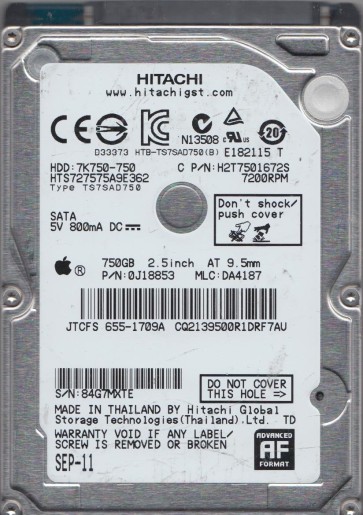Hitachi HTS727575A9E362