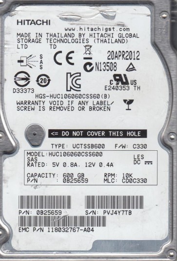 Hitachi HUC106060CSS60