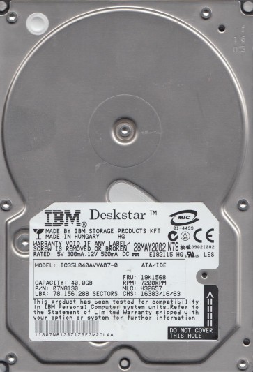 Hitachi IC35L040AVVA07