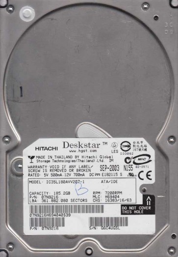 Hitachi IC35L180AVV207