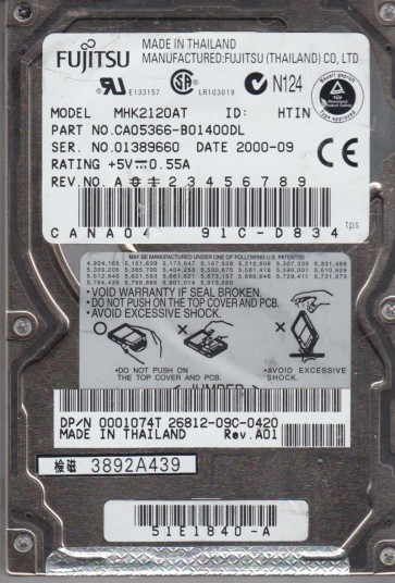 Fujitsu MHK2120AT