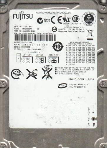 Fujitsu MHW2080AT