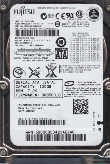Fujitsu MHW2120BJ FFS G2