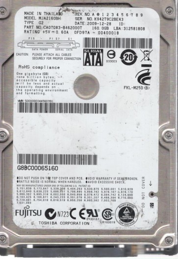 Fujitsu MJA2160BH