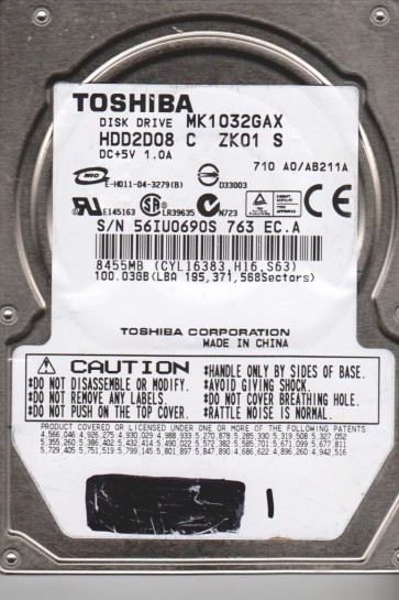 Toshiba MK1032GAX
