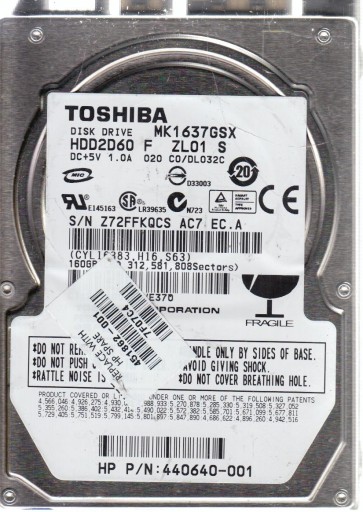 Toshiba MK1637GSX