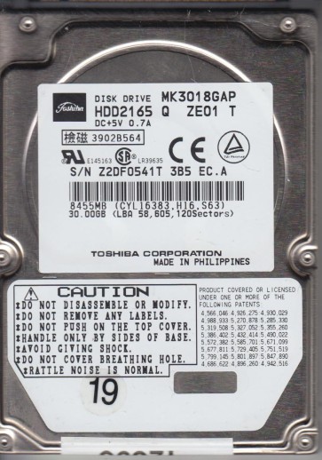 Toshiba MK3018GAP