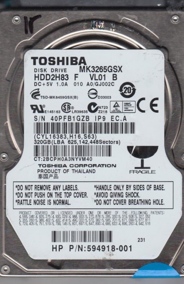 Toshiba MK3265GSX