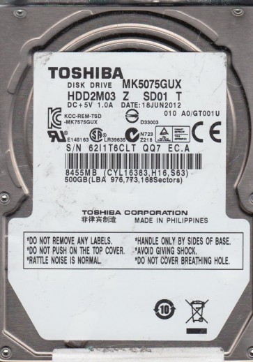 Toshiba MK5075GUX