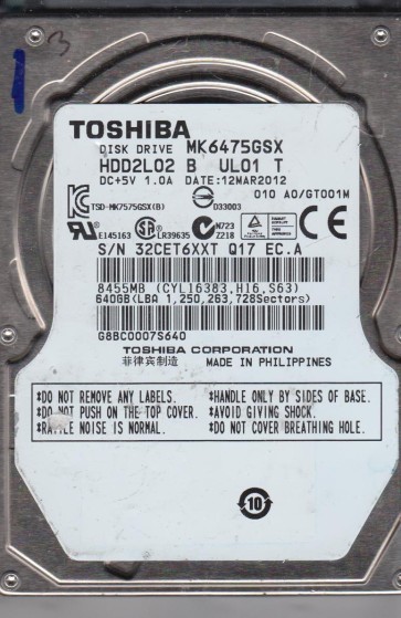 Toshiba MK6475GSX
