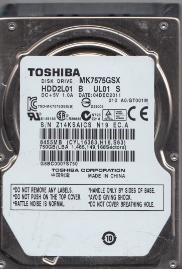 Toshiba MK7575GSX