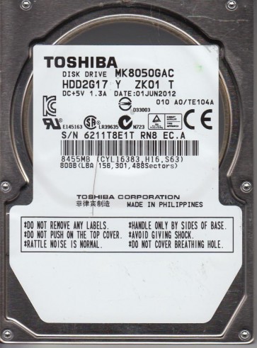 Toshiba MK8050GAC