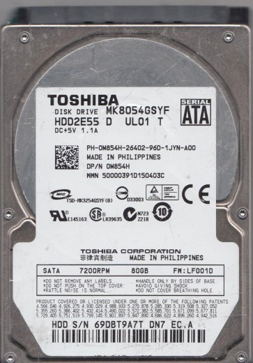 Toshiba MK8054GSYF