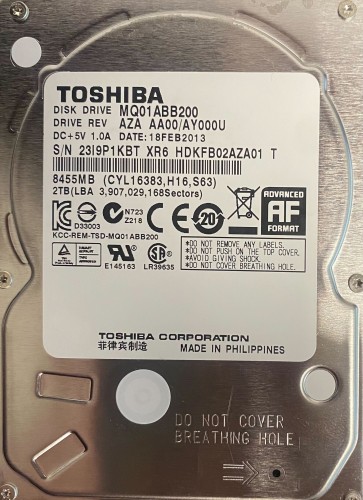 Toshiba MQ01ABB200