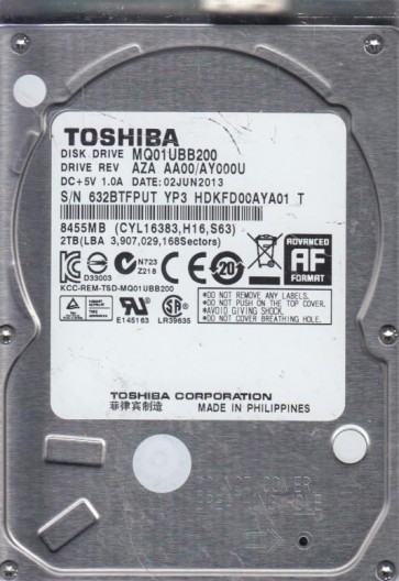Toshiba MQ01UBB200