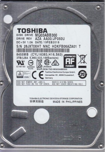 Toshiba MQ03ABB300