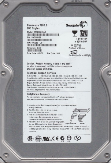 Seagate ST3200826AS