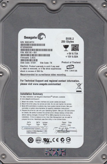 Seagate ST3250820SV