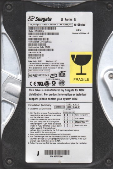 Seagate ST340823A