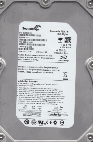 Seagate ST3750840AS