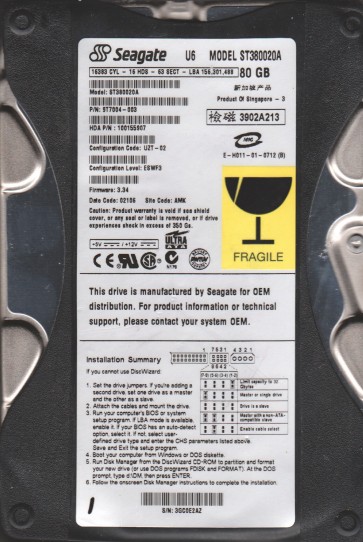Seagate ST380020A