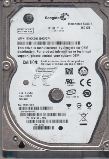 Seagate ST9160310AS