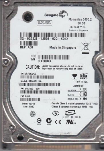 Seagate ST9808211A