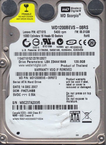 Western Digital WD1200BEVS