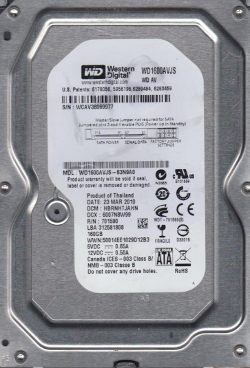 Western Digital WD1600AVJS