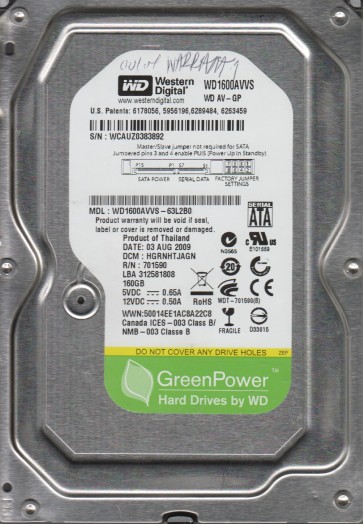 Western Digital WD1600AVVS