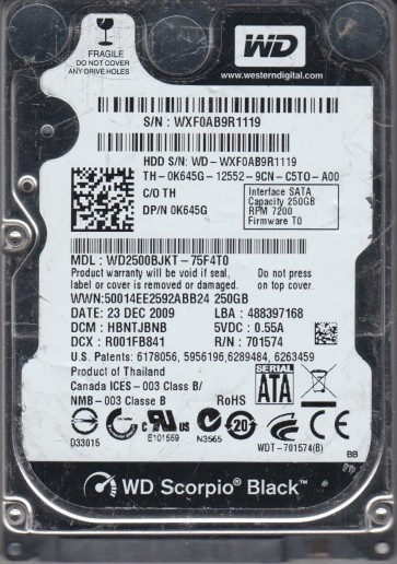 Western Digital WD2500BJKT