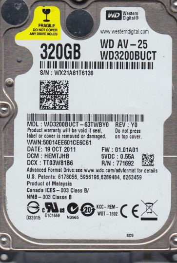 Western Digital WD3200BUCT