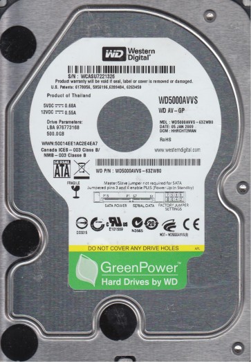 Western Digital WD5000AVVS