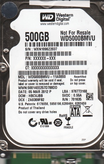 Western Digital WD5000BMVU