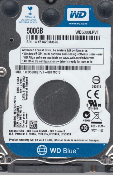 Western Digital WD5000LPVT