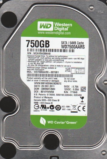 Western Digital WD7500AARS