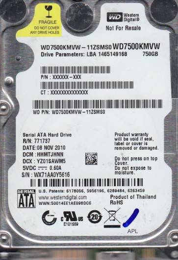 Western Digital WD7500KMVW