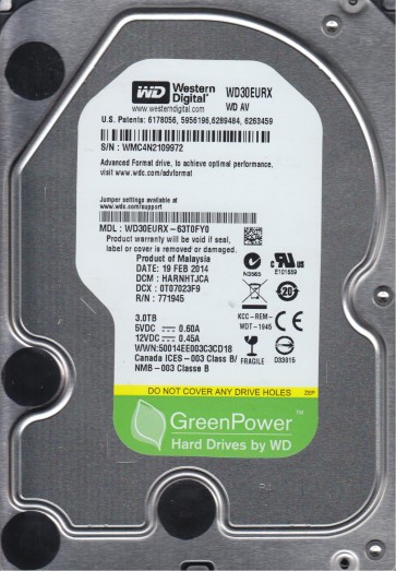 WD WD30EURX Data Recovery